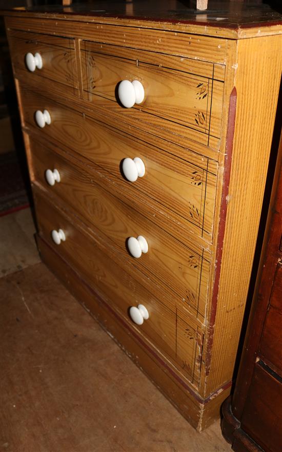 Satinwood chest of drawers